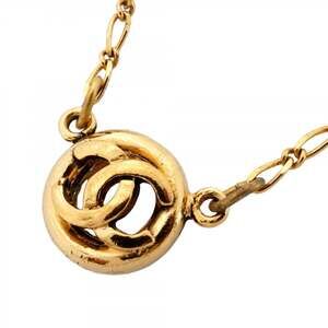 CHANEL Gold Logo Necklace